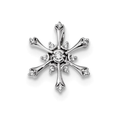 14K Weißgold Anhänger mit echtem Diamant