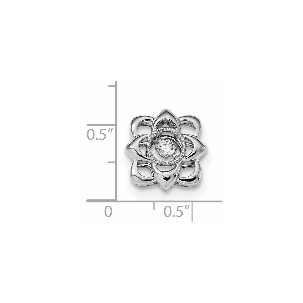 14K Weißgold Diamant-Anhänger, funkelnd