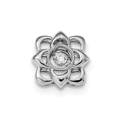 14K Weißgold Diamant-Anhänger, funkelnd