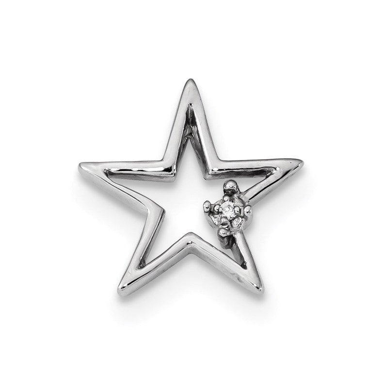 Anhänger aus 14K Weißgold mit echtem Diamant
