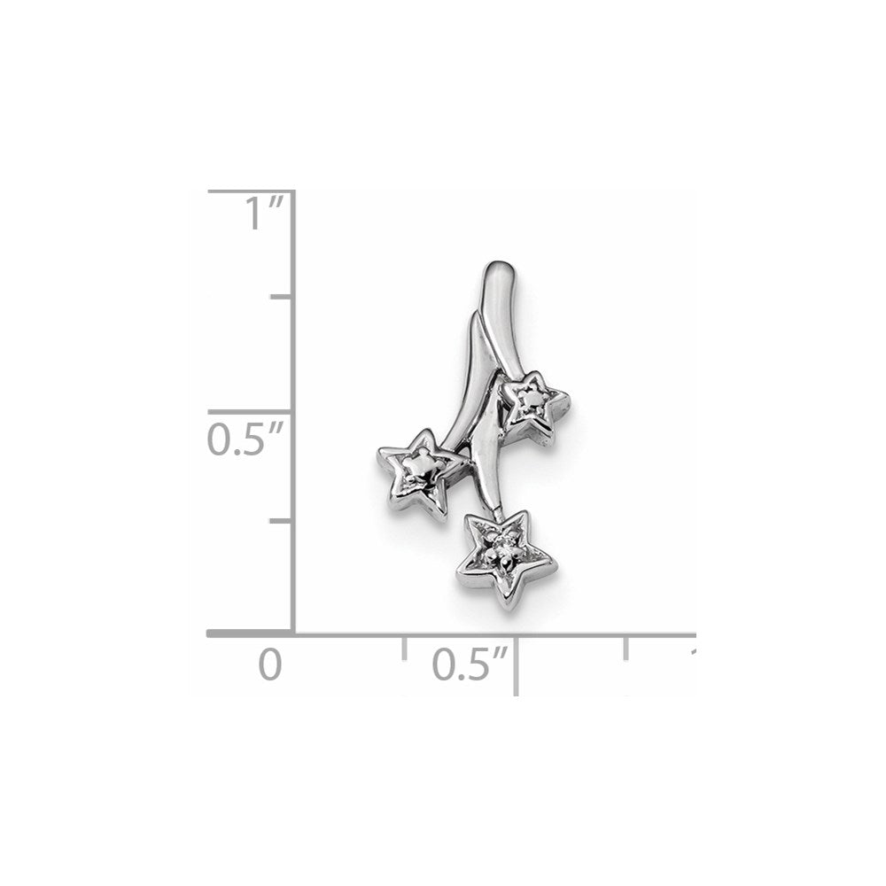 Anhänger aus 14K Weißgold mit echtem Diamant