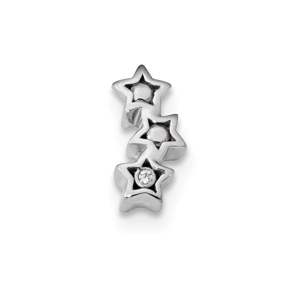 14K Weißgold Anhänger mit echten Diamanten