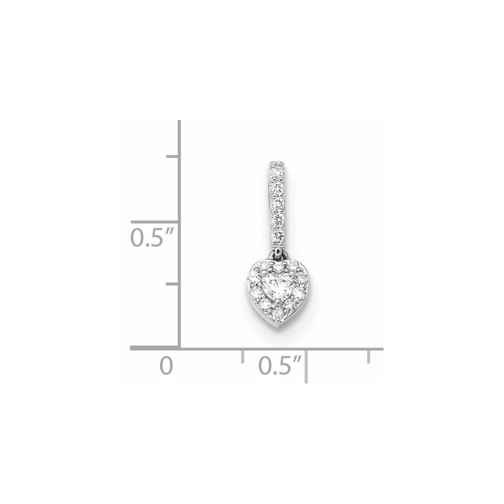 Anhänger aus 14K Weißgold mit echtem Diamanten