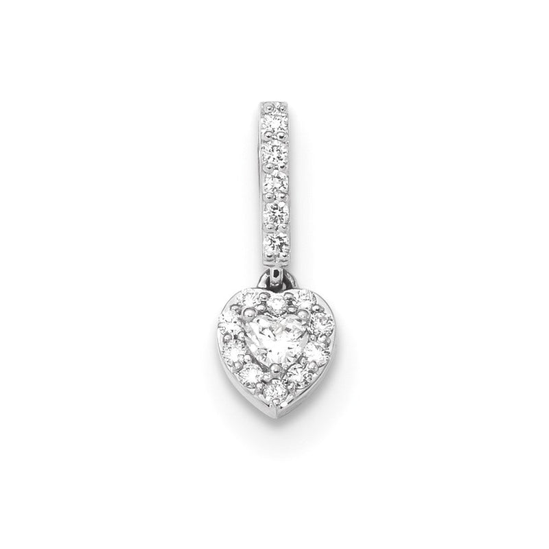 Anhänger aus 14K Weißgold mit echtem Diamanten