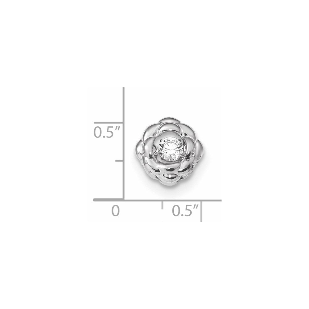 14K Weißgold-Anhänger mit lebhaftem echten Diamanten