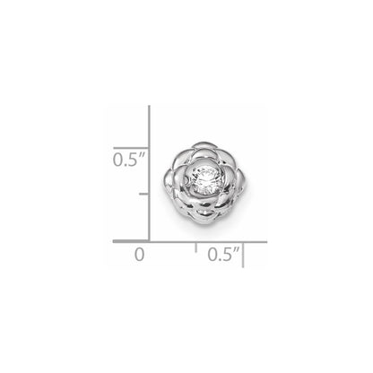 14K Weißgold-Anhänger mit lebhaftem echten Diamanten