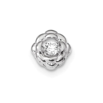 14K Weißgold-Anhänger mit lebhaftem echten Diamanten