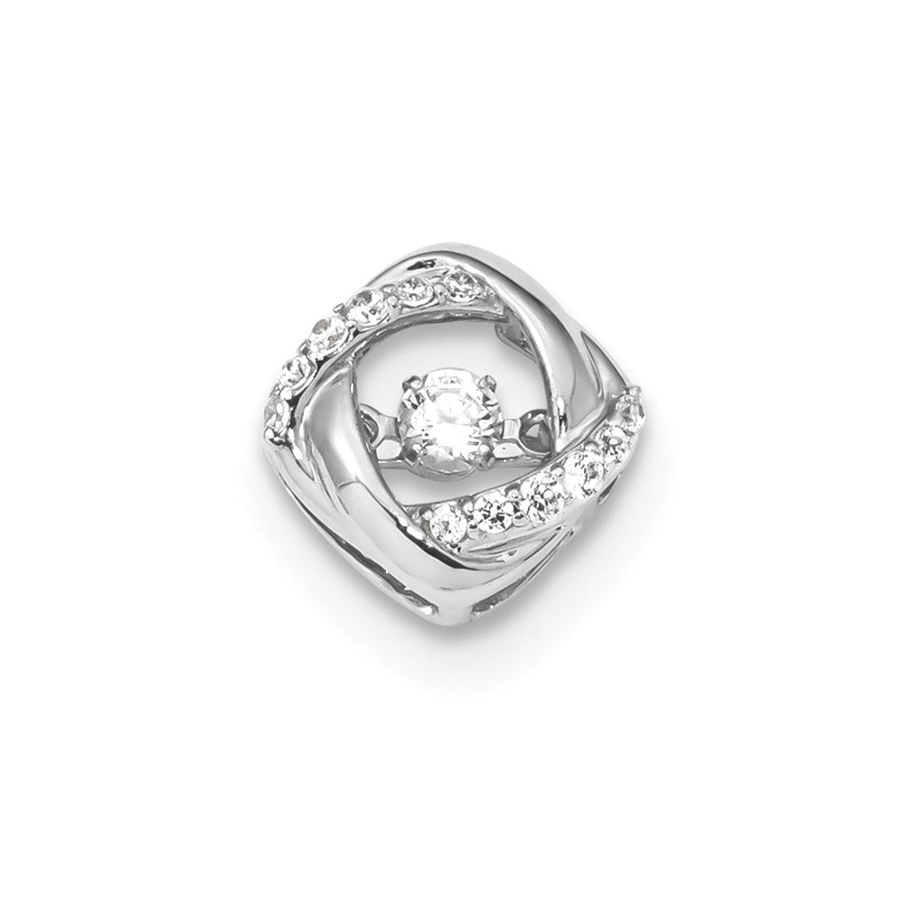 14K Weißgold Strahlender Echter Diamant-Anhänger