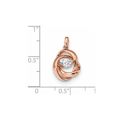 14K Roségold Echtdiamant-Anhänger