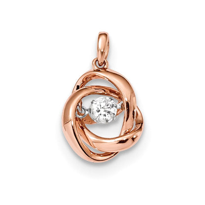 14K Roségold Echtdiamant-Anhänger
