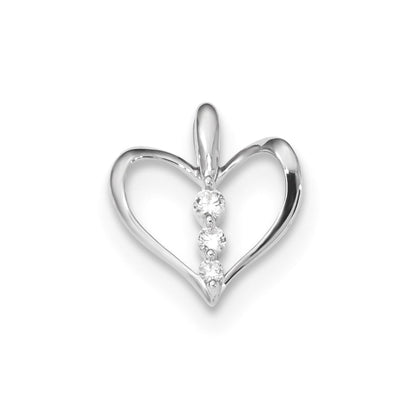 14 K Weißgold Anhänger mit echten Diamanten