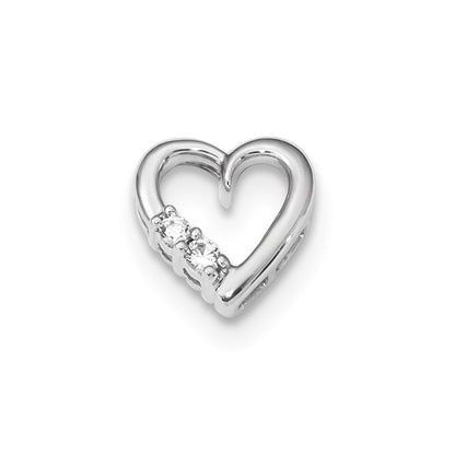 14 Karat Weißgold Anhänger mit echtem Diamant