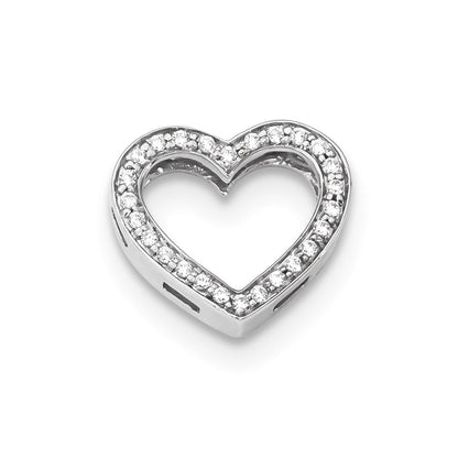 14K Weißgold Anhänger mit echtem Diamant