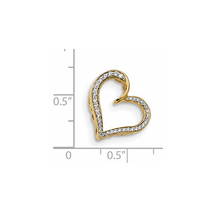 14K Gelbgold Anhänger mit echten Diamanten