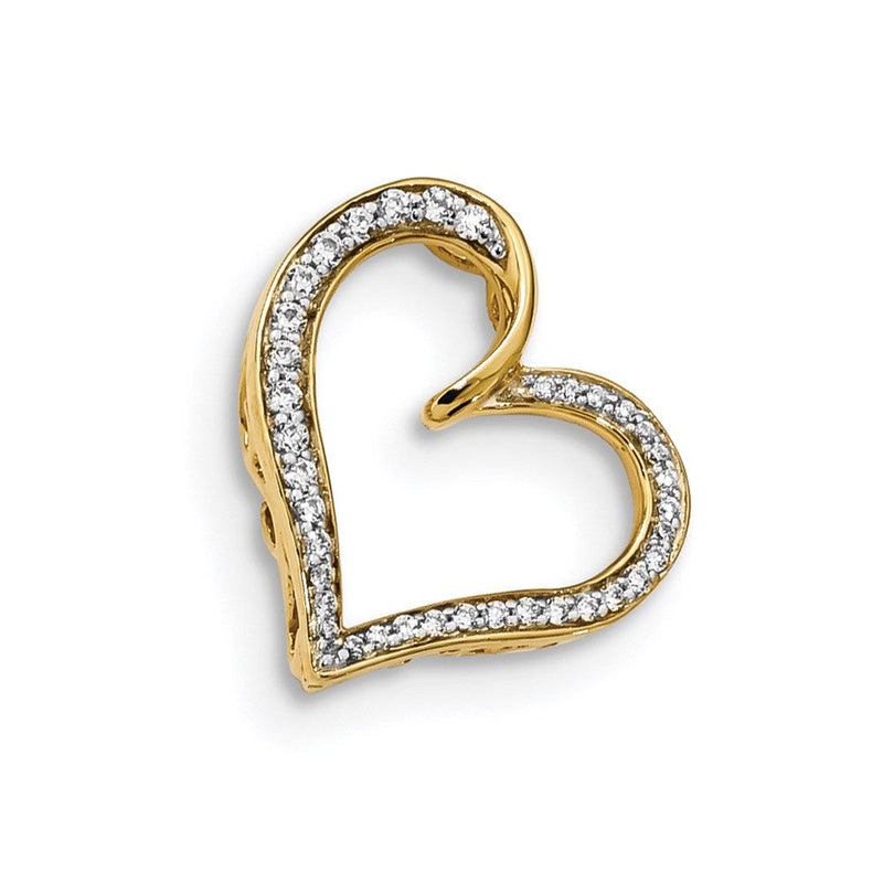 14K Gelbgold Anhänger mit echten Diamanten