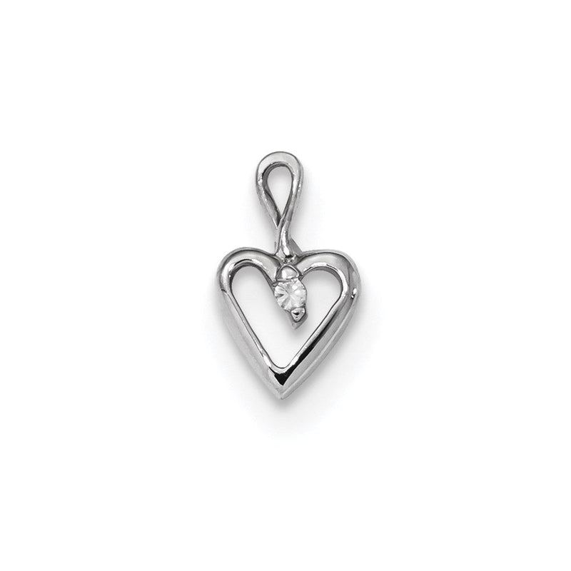 14K Weißgold Diamant-Anhänger