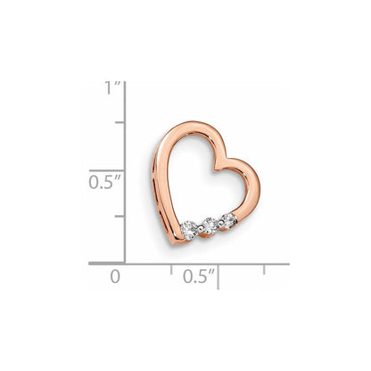 14K Roségold Anhänger mit echten Diamanten