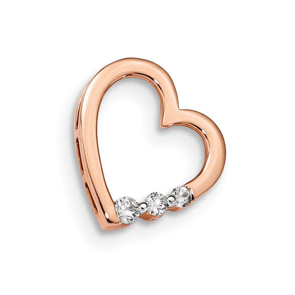 14K Roségold Anhänger mit echten Diamanten