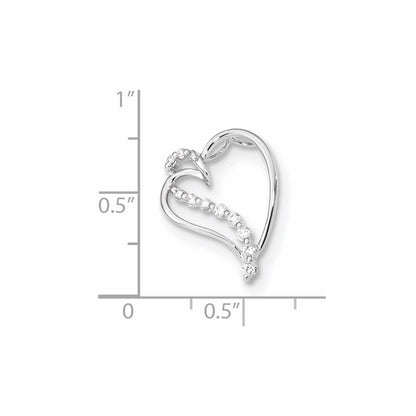 14K Weißgold Anhänger mit echten Diamanten