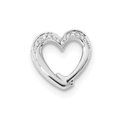 14K Weißgold Anhänger mit echtem Diamant