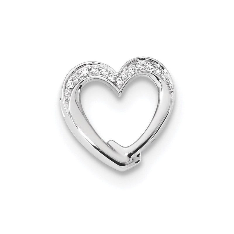 14K Weißgold Anhänger mit echtem Diamant