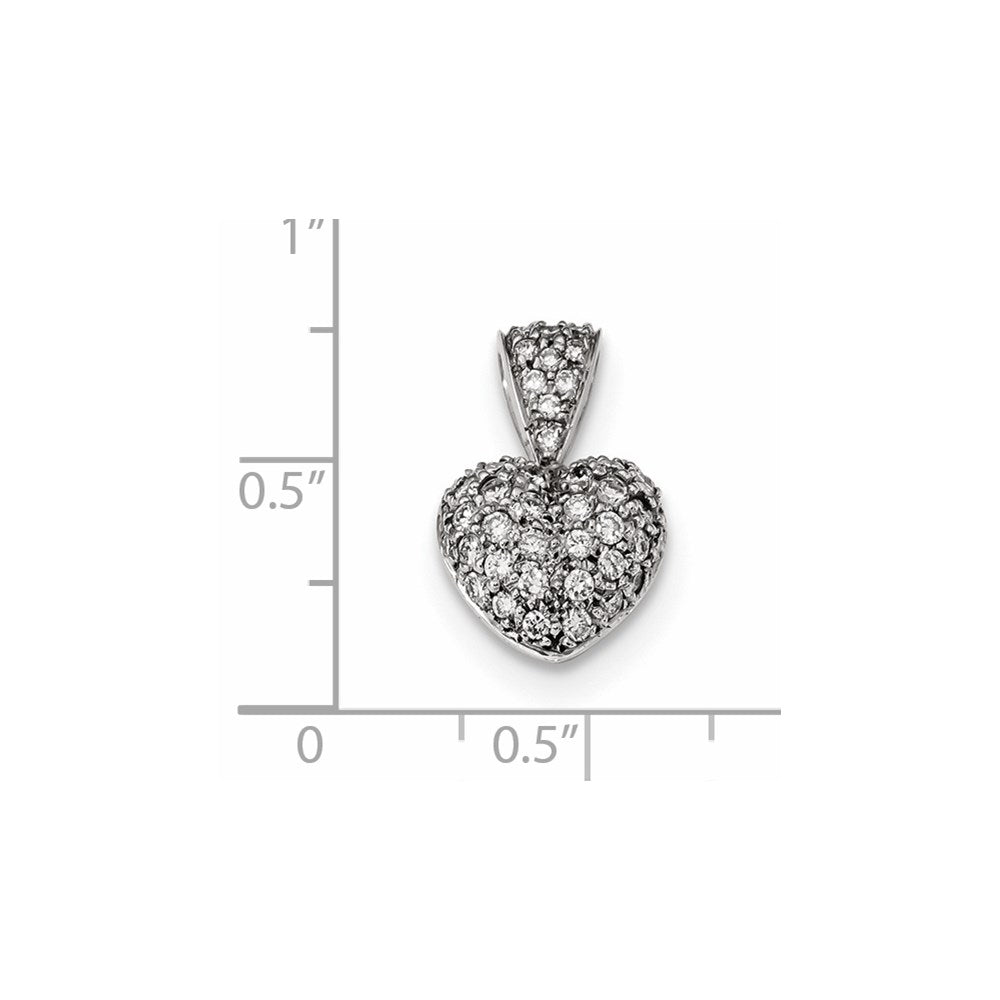 14K Weißgold Echt Diamant-Anhänger