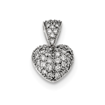 14K Weißgold Echt Diamant-Anhänger