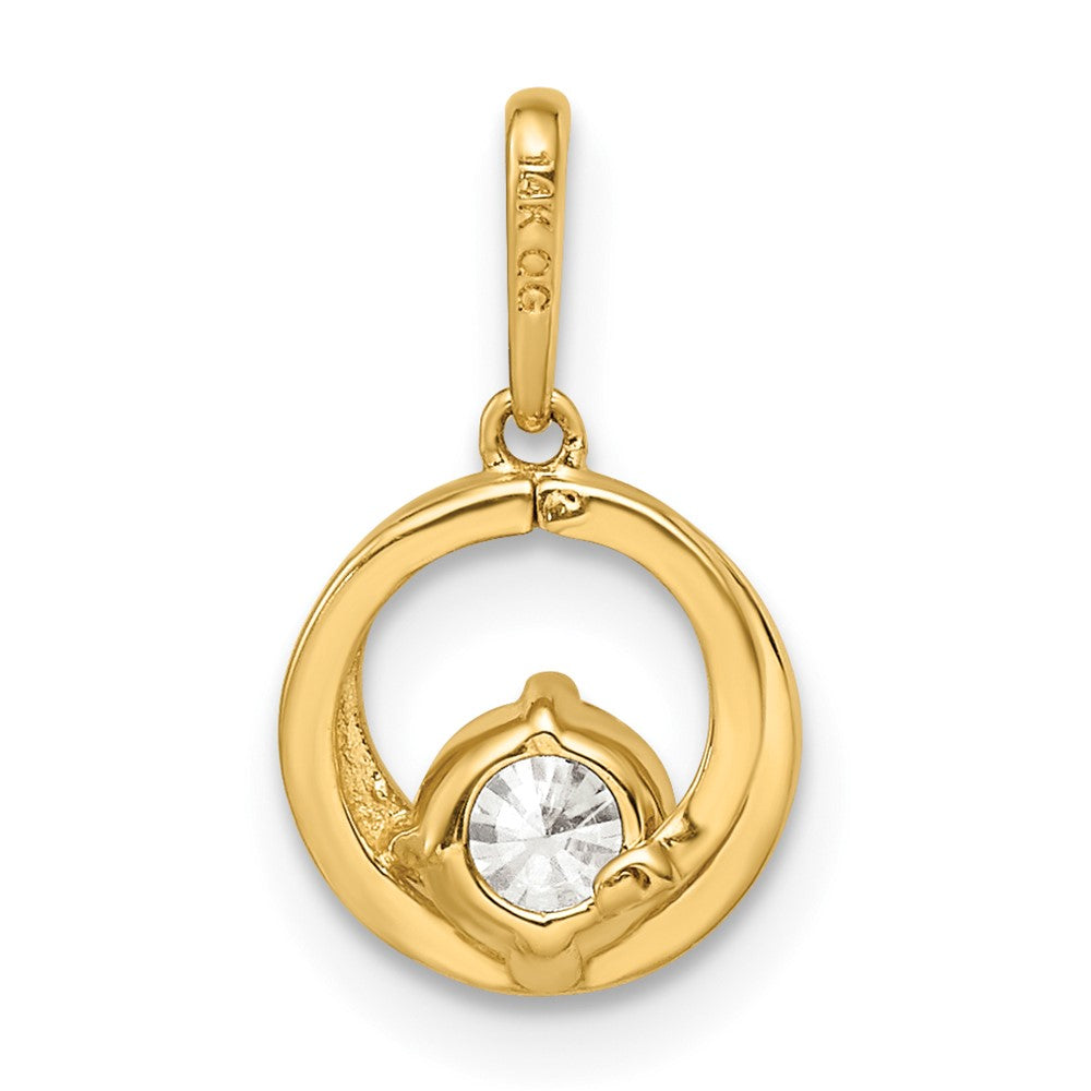 14K Gelbgold Zirkonia Anhänger