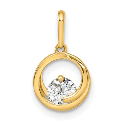 14K Gelbgold Zirkonia Anhänger