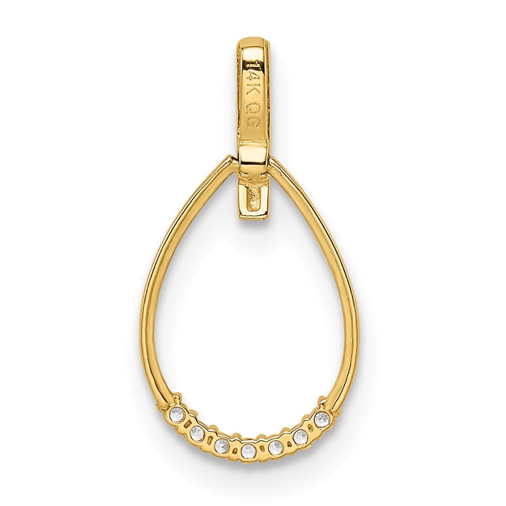 14K Gelbgold 14K Zirkonia Tropfen Anhänger