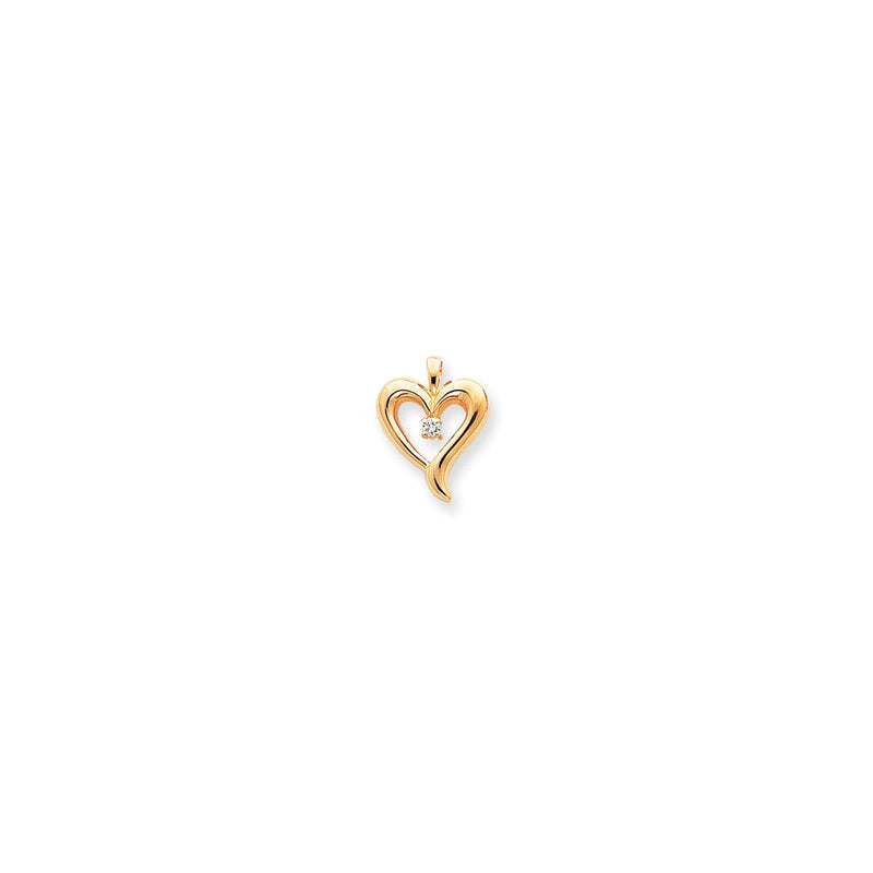 14K Gelbgold Moissanit-Anhänger