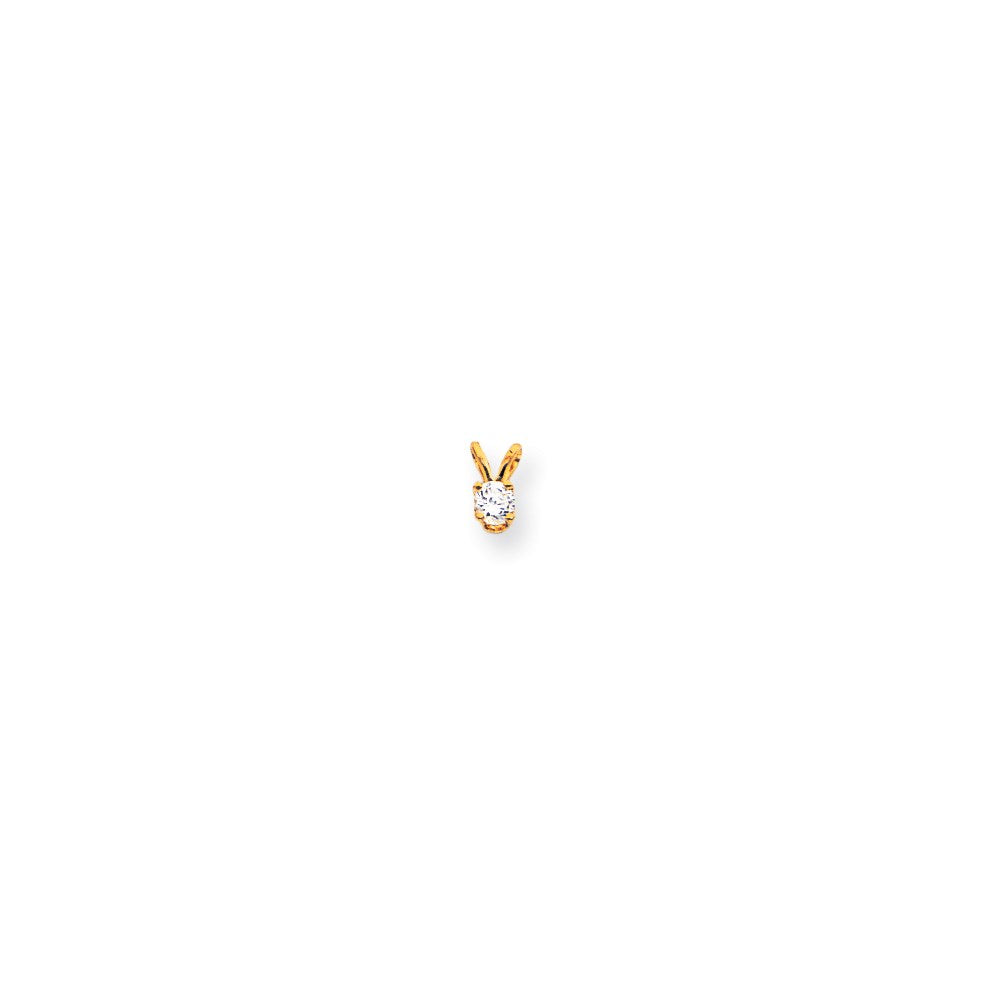14K Gelbgold Diamant-Anhänger, 0,15 ct