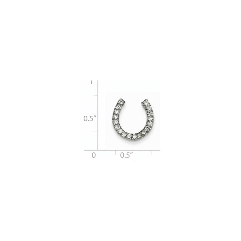 14K Weißgold Diamant-Anhänger mit Schiebeverschluss