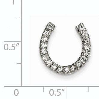 14K Weißgold Diamant-Anhänger mit Schiebeverschluss