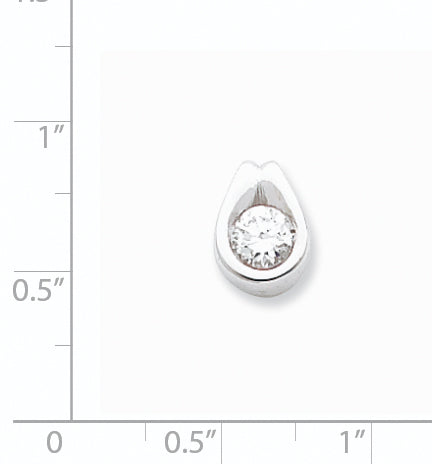 14K Weißgold Diamant-Anhänger