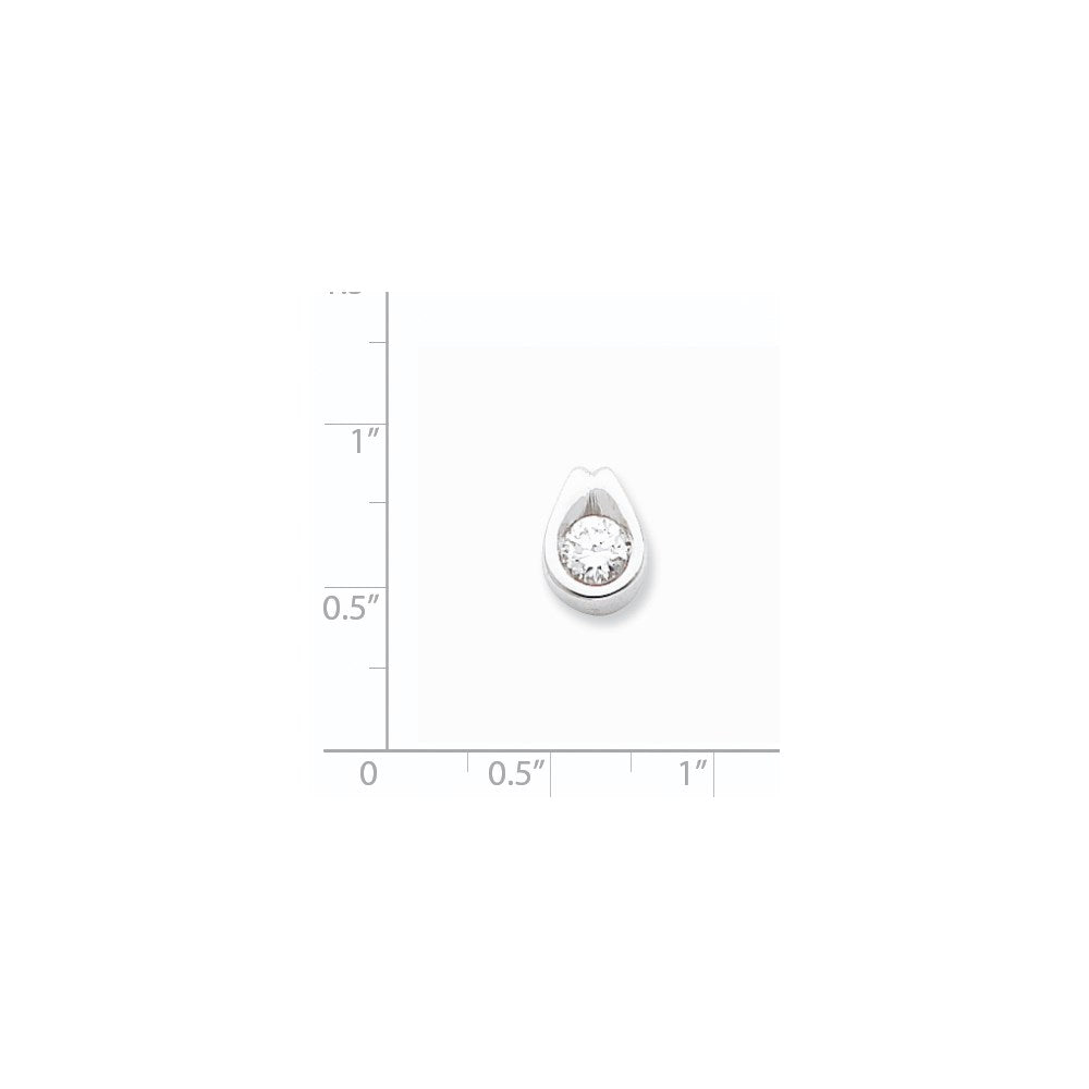 14K Weißgold Anhänger mit VS-Diamant