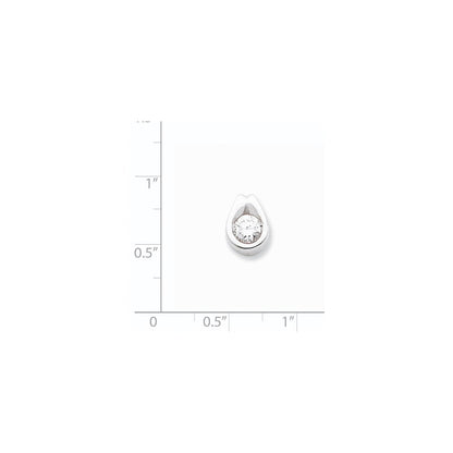 14K Weißgold Anhänger mit VS-Diamant