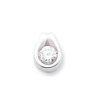 14K Weißgold Diamant-Anhänger