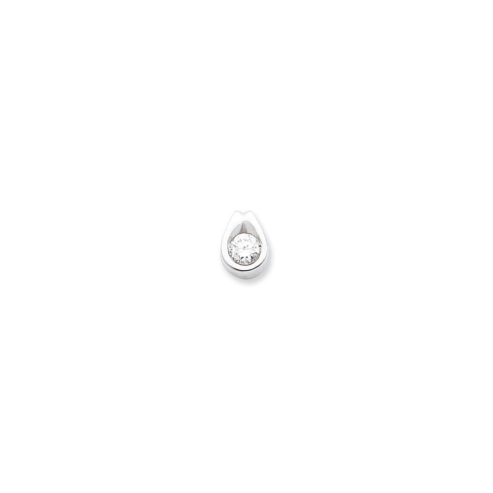 14K Weißgold Anhänger mit VS-Diamant