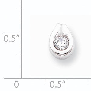 14K Weißgold Kettenanhänger mit VS Diamant