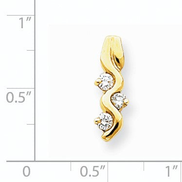 14K Gelbgold Aaa Echt Diamant Kette Anhänger