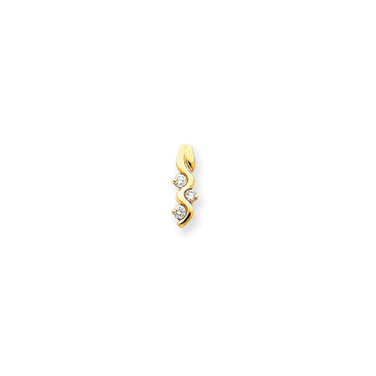 14K Gelbgold Aaa Echt Diamant Kette Anhänger