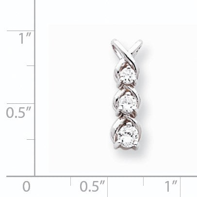 14K Weißgold AA Diamant-Anhänger für Kette