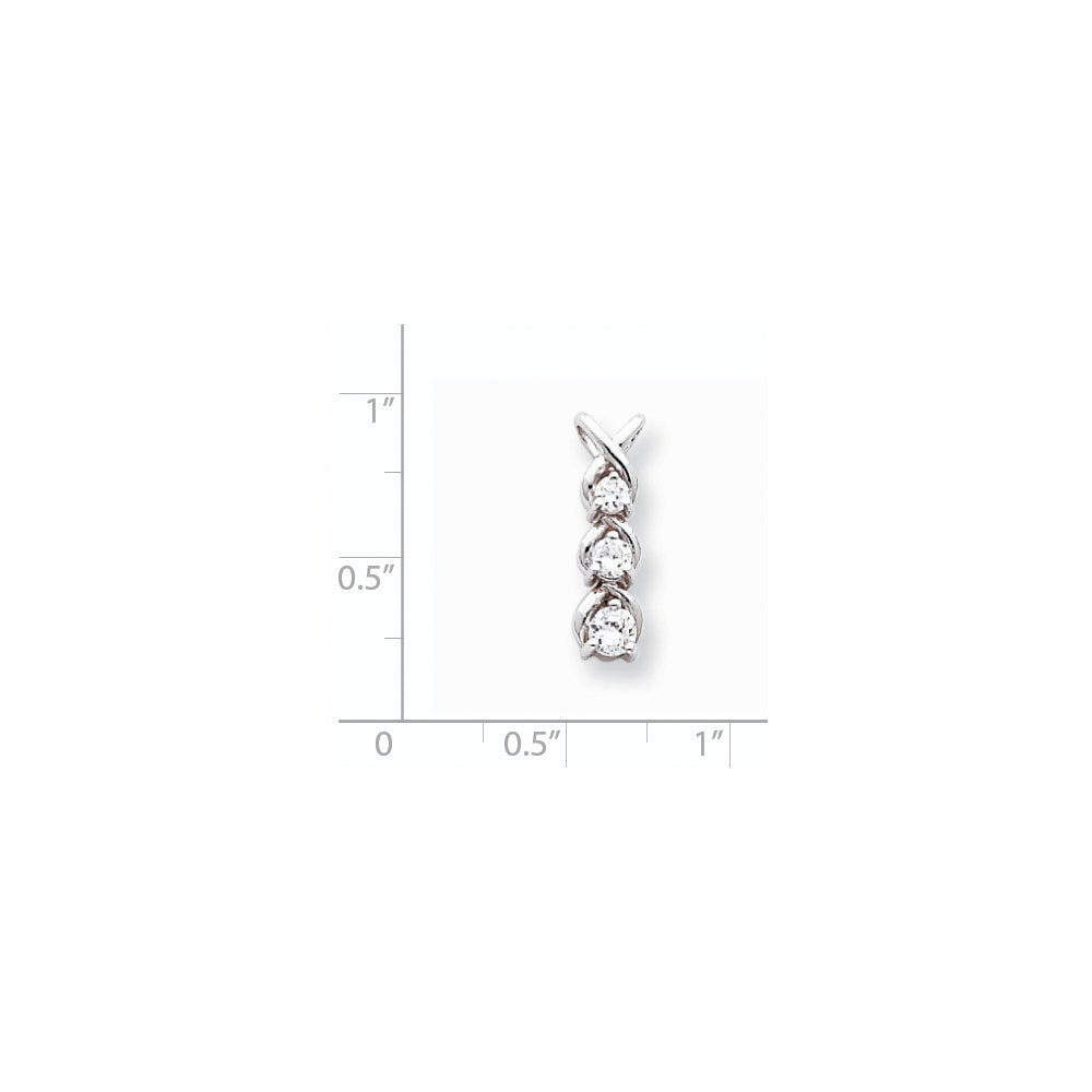 14K Weißgold Diamant-Anhänger