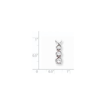 14K Weißgold Diamant-Anhänger