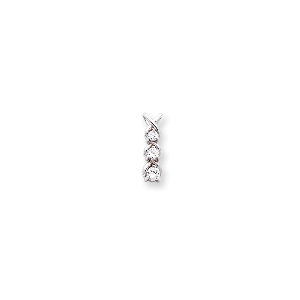 14K Weißgold Diamant-Anhänger