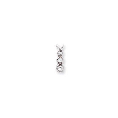 14K Weißgold Diamant-Anhänger