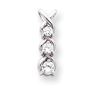 14K Weißgold AA Diamant-Anhänger für Kette