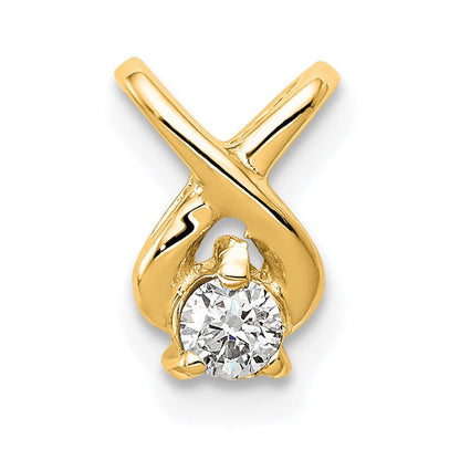 14K Gelbgold 2.9mm A Echt Diamant Kette Anhänger