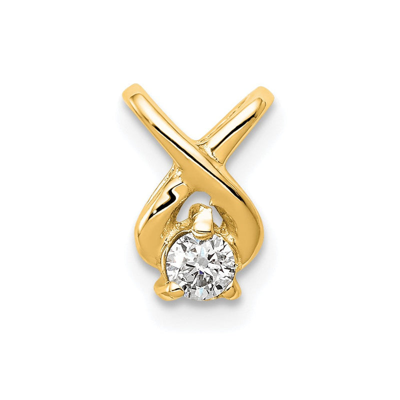 14K Diamant-Anhänger, 2,9 mm, Qualität AA